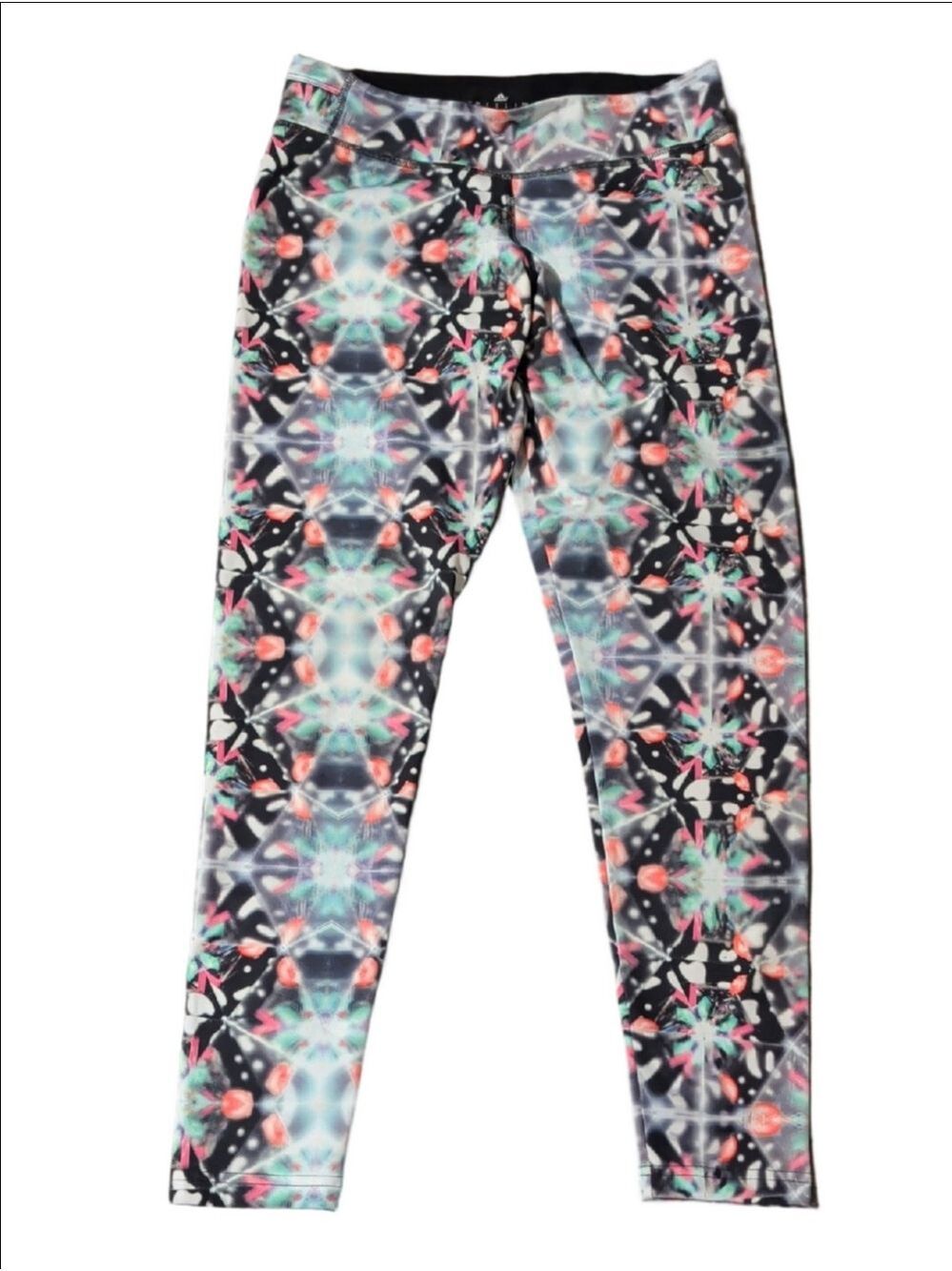 ​Adidas Climalite Multicolor Kaleidoscope Print Workout Leggings Size Small